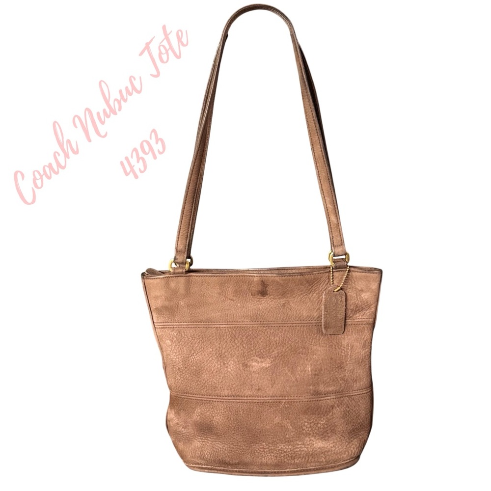 Coach Legacy Tribeca Nubuck pebbled Leather Tan Bucket Tote H8C-4393 90’s VTG